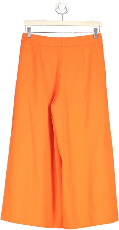 Victoria Beckham Orange Wide-Leg Trousers US 4