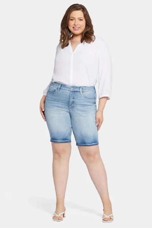 Briella 11 Inch Denim Shorts In Plus Size - New Wave