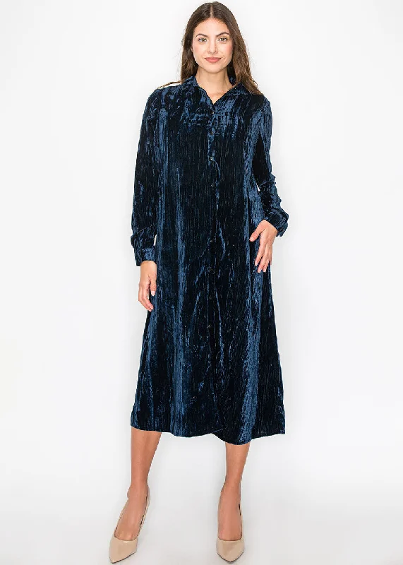 Ocean Depths Velvet Dress