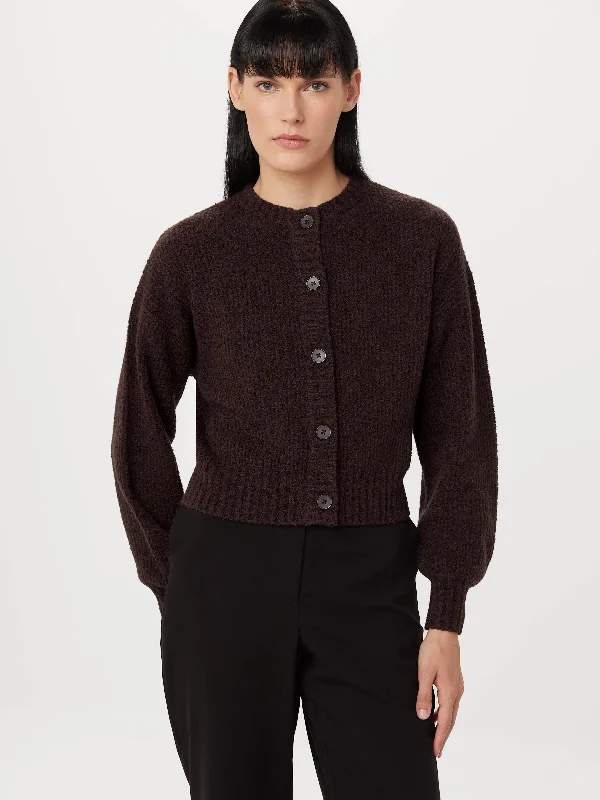 The Seawool® Sweater Cardigan in Dark Plum