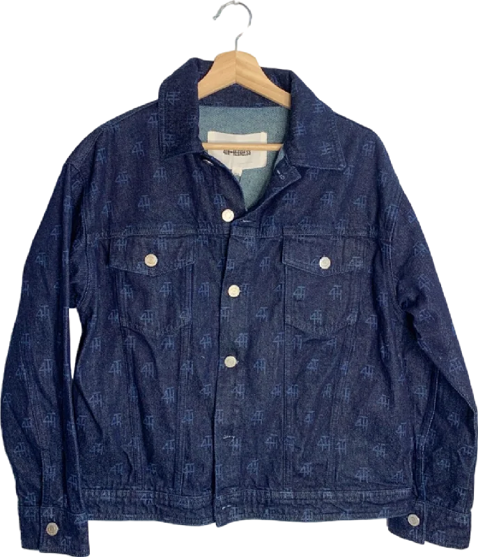 4th & Reckless Blue Wide Oversized Denim Jacket Size 10