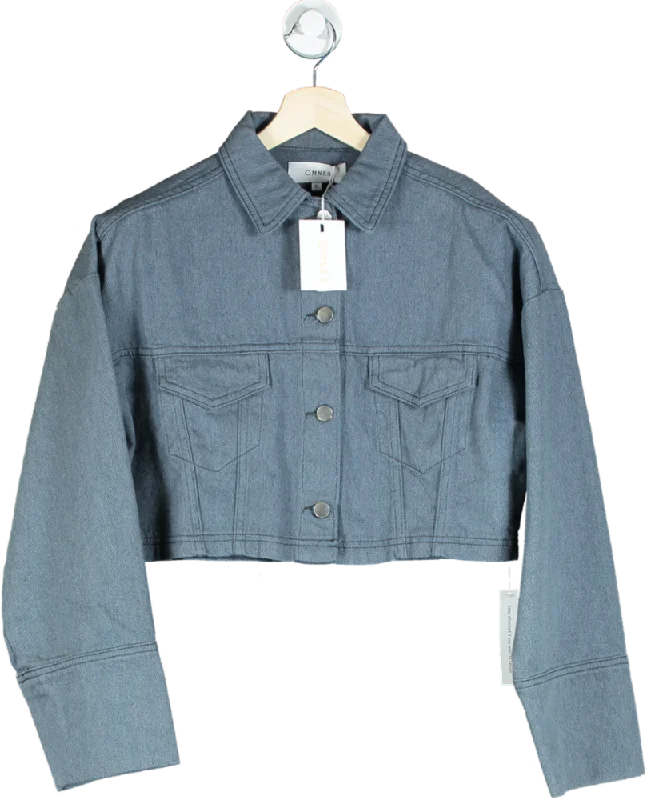 Omnes Blue Cropped Denim Jacket UK 8