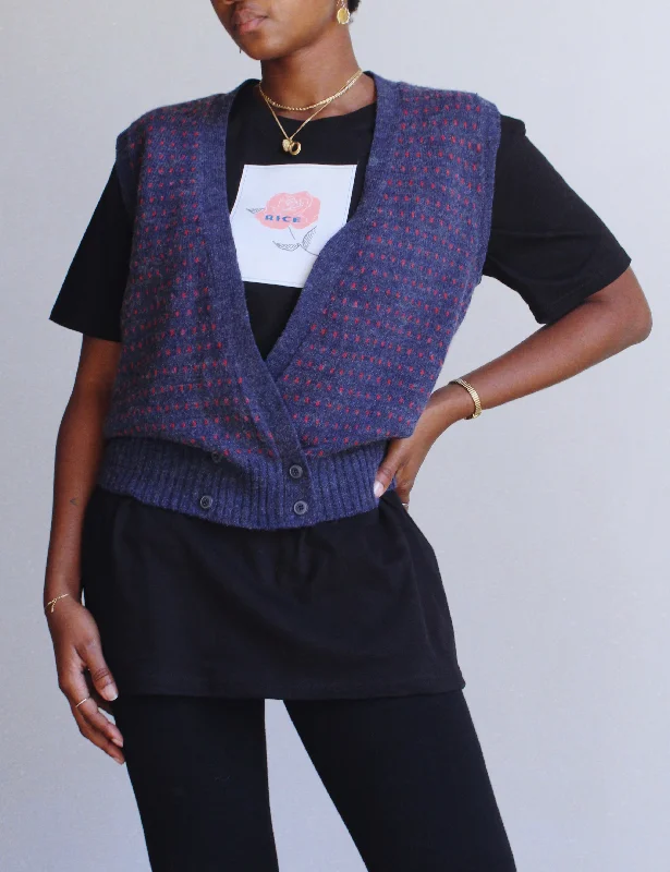 Grid Sweater Vest