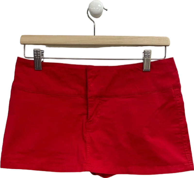 I.AM.GIA Red High Waisted Shorts UK S