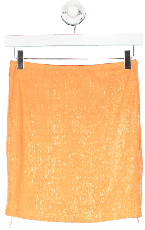 Princess Polly Orange Brighton Mini Skirt UK 10