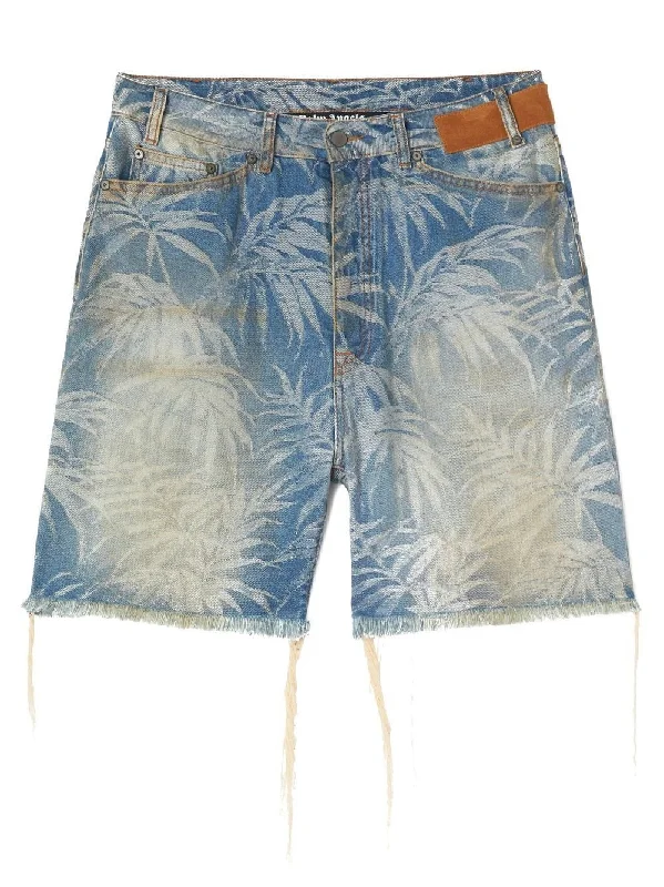 Jungle denim shorts