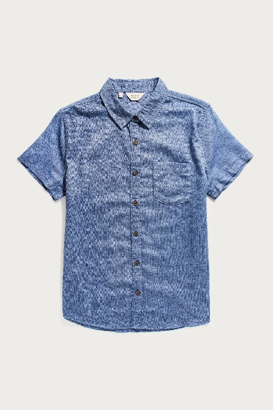 Lana Shirt / Indigo Herringbone