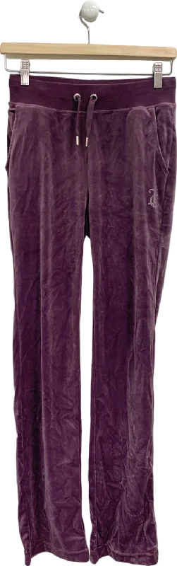 Juicy Couture Purple Velour Tracksuit Trousers UK XS