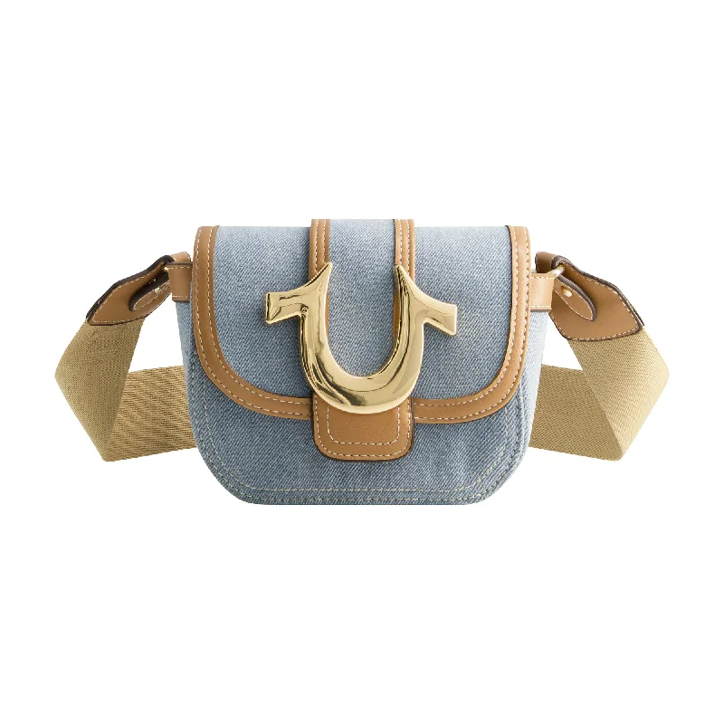 True Religion Mini Flap Denim Crossbody