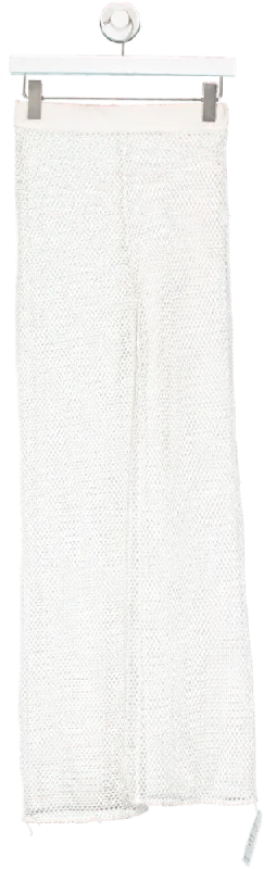 Meshki Cream Fishnet Trouser UK S