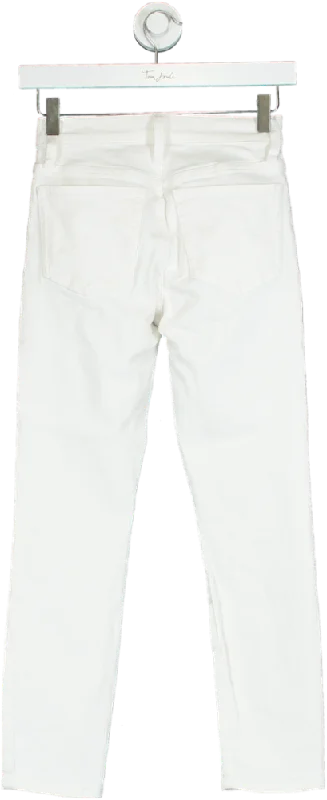 J.Crew White Petite Straight Leg Jeans W23