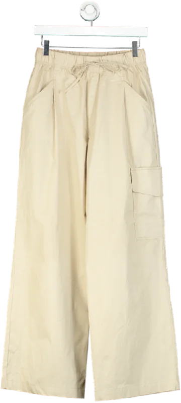 Zara Beige Cargo Trousers UK XS