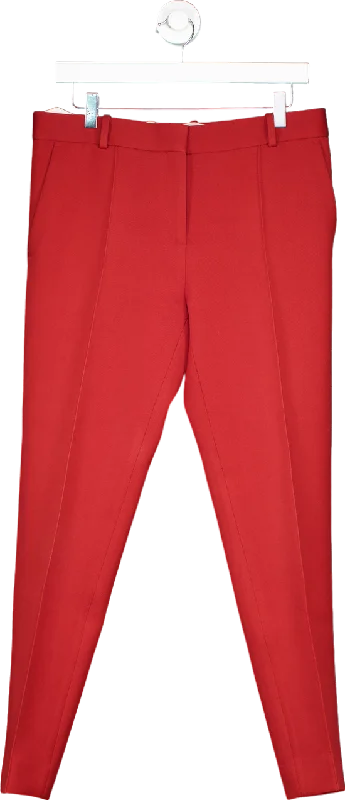 Celine Red Tailored Trousers UK 38