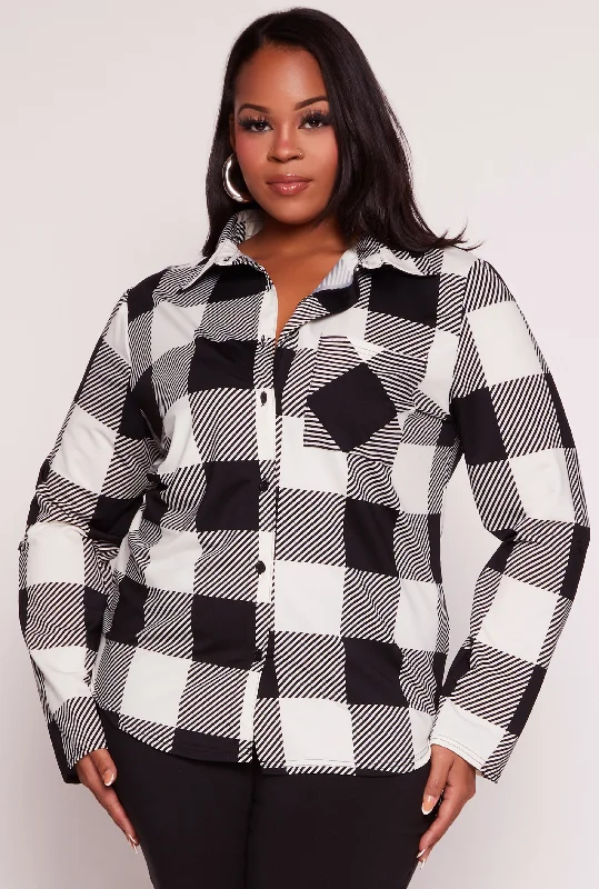 Plus Size Buffalo Plaid Shirt