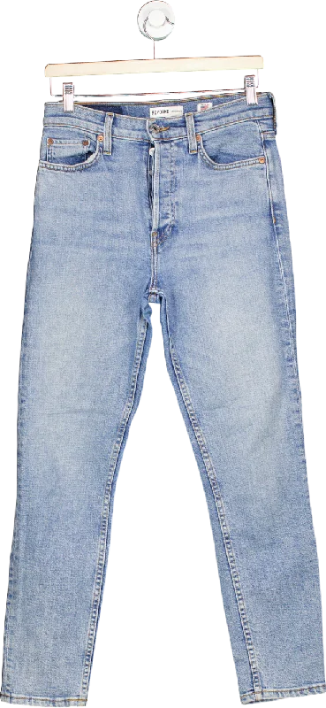 Re/Done Light Blue Mid '90s High Rise Skinny Jeans W28