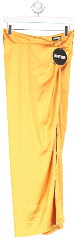 Miss Guided Orange Sienna Maxi Skirt UK S