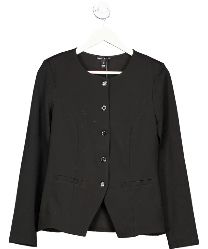 River Island Black Tailored Buttoned Jacket UK 8