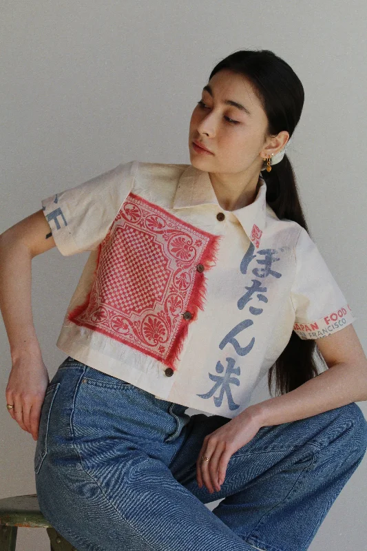 Botan Check Crop Top