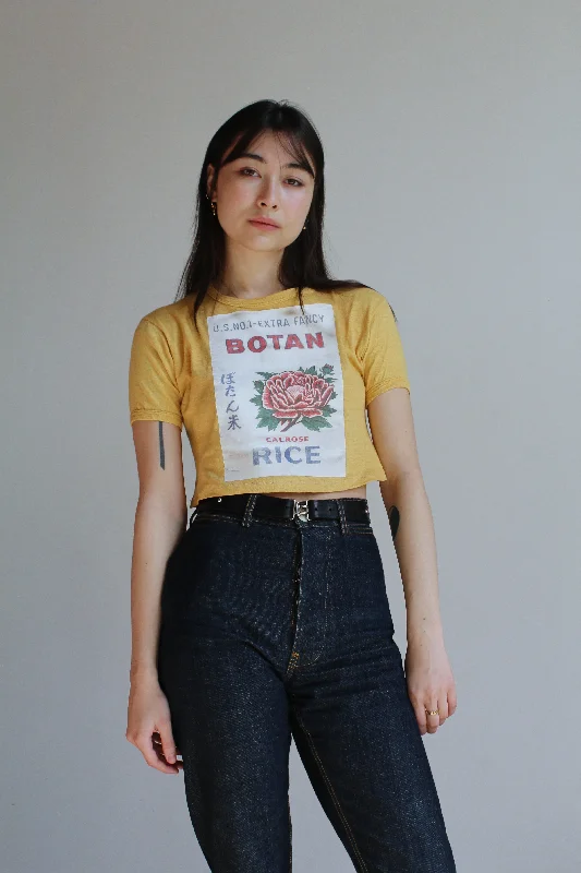 Botan Rice 1970s Crop Top